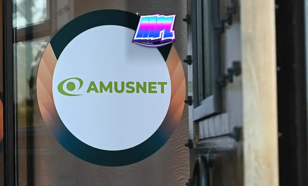 Gabinetes de slot da Amusnet instalados em um ambiente de cassino